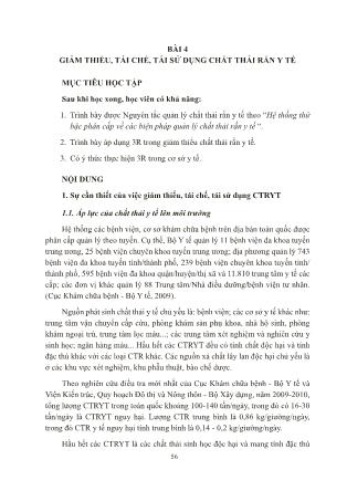 Quản lý chất thải y tế (Phần 2)