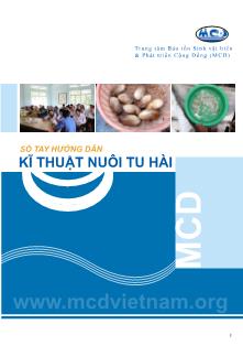 Sổ tay hướng dẫn Kỹ thuật nuôi tu hài