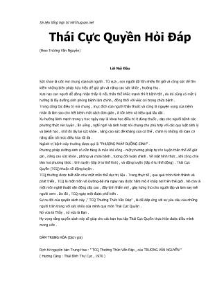 Thái cực quyền hỏi đáp