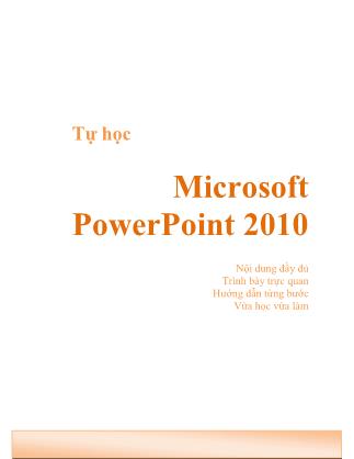 Tự học Microsoft PowerPoint 2010 (Bản đẹp)