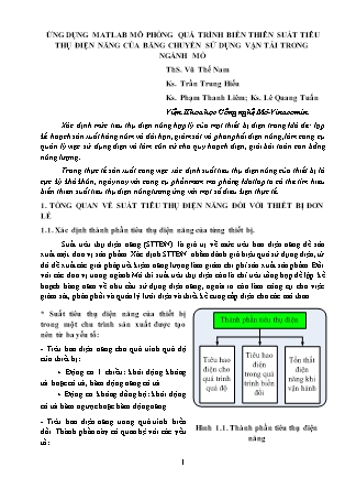 Ứng dụng Matlab mô phỏng quá trình biến thiên suất tiêu thụ điện năng của băng chuyền sử dụng vận tải trong ngành mỏ
